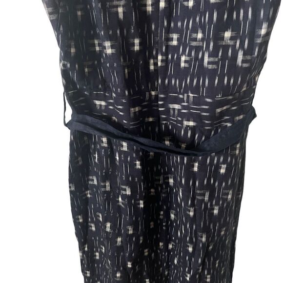 J Crew IKat Dark Blue Faux Wrap Dress Size 2 - Picture 7 of 8
